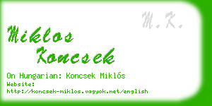 miklos koncsek business card